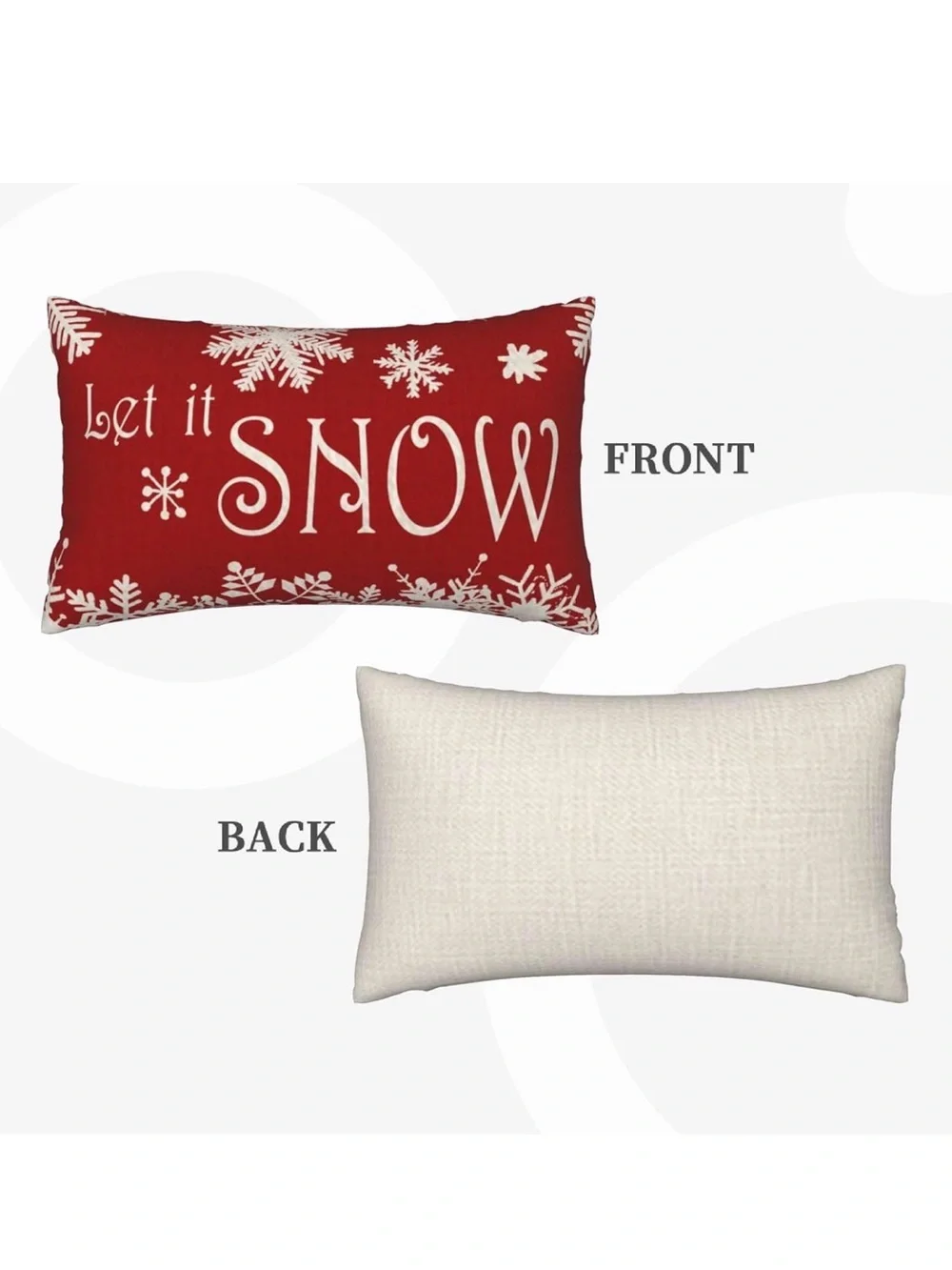 Holiday Red 'Let It Snow' and 'Be Merry' Decorative Pillow Covers - Set of Two
